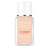 Neutrogena SkinClearing Oil-Free Acne and Blemish Fighting Liquid Foundation with Salicylic Acid Acne Medicine, Shine Controlling, for Acne Prone Skin, 80 Medium Beige, 1 fl. oz