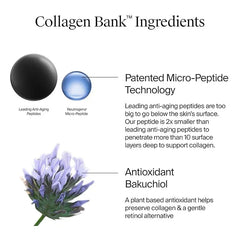 Neutrogena Collagen Bank Face Moisturizer, Daily Anti-Aging Face & Neck Firming Collagen Cream, Bakuchiol & Micro-Peptides Face Lotion, Support Skin’s Natural Collagen for Visibly Plump Skin, 2 fl. oz