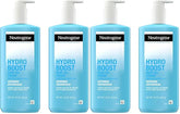 Neutrogena Hydro Boost Body Gel Cream,Hydrating Body Lotion with Hyaluronic Acid for Sensitive Skin,Fragrance-Free Hyaluronic Acid Moisturizer,16 oz,(Pack of 4)