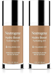 Neutrogena Hydro Boost Hydrating Tint with Hyaluronic Acid, Lightweight Water Gel Formula, Moisturizing, Oil-Free & Non-Comedogenic Liquid Foundation Makeup, 105 Caramel Color 1.0 fl. oz (Pack of 2)
