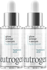 Neutrogena Hydro Boost Glow Booster Primer & Serum, Hydrating & Moisturizing Face Serum-to-Primer Hybrid, Infused with Purified Hyaluronic Acid & Designed to Instantly Hydrate, 1.0 fl. oz (Pack of 2)