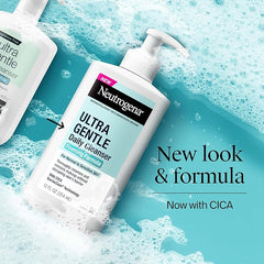 Neutrogena Ultra Gentle Foaming Facial Cleanser, Foaming Face Wash for Sensitive Skin, Gently Cleanses Away Dirt, Oil & Makeup Without Over Drying, Fragrance-Free, 12 fl. oz