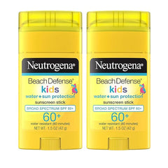 Neutrogena Beach Defense Kids Sunscreen Stick SPF 60+, Hawaii Reef Act 104 Compliant, Octinoxate & Oxybenzone Free, Sunscreen for Face & Body, Travel Size Sun Protection, 1.5 oz