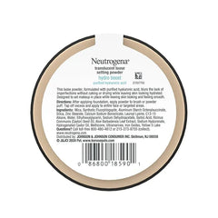 Neutrogena Hydro Boost Translucent Loose Setting Powder with Purified Hyaluronic Acid for Smooth Skin, Blurs Imperfections and Sets Makeup, Lightweight Face Powder, .44 oz