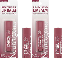 Neutrogena Revitalizing Tinted Lip Balm with SPF 20, Hydrating Tinted Lip Care with Sunscreen, Moisturizing Sheer Tint for Softer, Healthier-Looking Lips, Sheer Fresh Plum 60, 0.15 oz (Pack of 2)